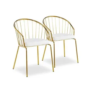 Lot de 2 Chaises Design Comado 77cm Blanc