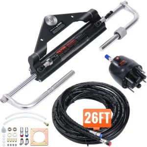 VEVOR Kit direction hydraulique hors-bord 150 CV système direction hydraulique marin, pompe à barre…