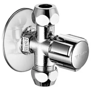 Schell Comfort Select vanne d'angle 049910699 chromé, avec 2 sorties