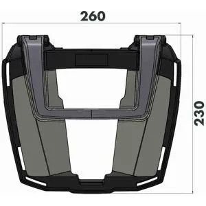 Support top case Hepco & Becker Easyrack - anthracite
