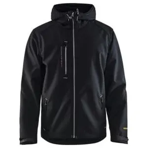 Veste Softshell À Capuche Noir/argent Taille M