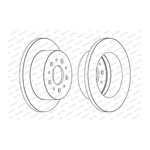FERODO DDF1653C Disque de frein