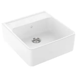 V&B; Évier simple avec garniture vidage, à main, blanc CeramicPlus ; Villeroy & Boch (632061KG)