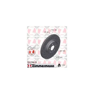 Disque De Frein Zimmermann 150.2986.20 Bmw