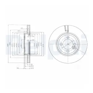 DELPHI Disques de frein pour MINI: MINI (Ref: BG4146C)
