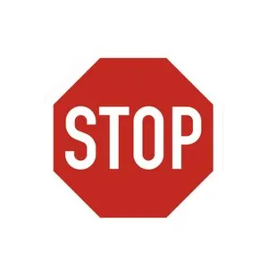 Panneau Stop Adhésif Stop 30cm Rouge