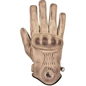 Gants Helstons SUN CUIR SOFT Beige/Noir