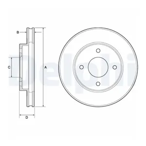 DELPHI Disques de frein pour NISSAN: Micra, Note, Tiida (Ref: BG4742C)