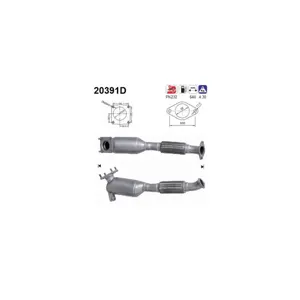 AS Catalyseur pour FORD: Focus (Ref: 20391D)