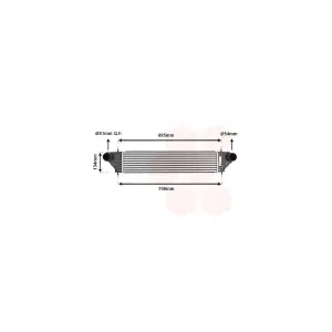 VAN WEZEL Intercooler, échangeur pour MITSUBISHI: Outlander, Eclipse Cross (Ref: 32004277)