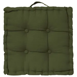 Coussin de Sol Dorian 40x40cm Vert Kaki