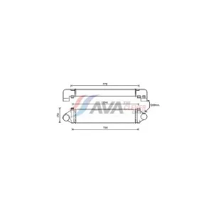 AVA COOLING SYSTEMS AUA4219 Intercooler