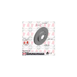 Disque De Frein Zimmermann 150.2924.20 Bmw