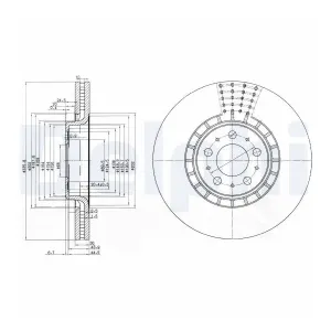 DELPHI Disques de frein pour VOLVO: XC 90 (Ref: BG9783C)
