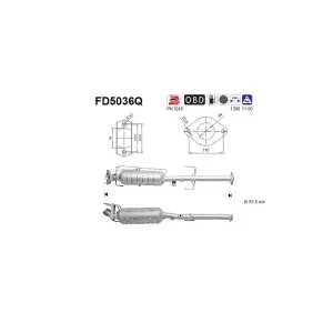 AS FD5036Q Filtre à particules