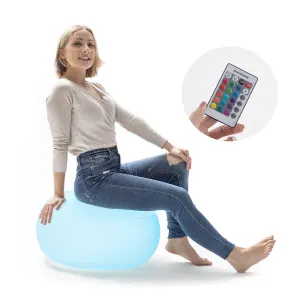 Siège Gonflable Avec Led Multicolore Et Télécommande Pulight Innovagoods