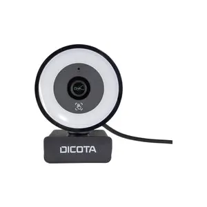 Webcam Dicota Webcam Ringlight 5MP microphone