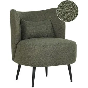 Fauteuil Otsby Bouclé Vert Foncé