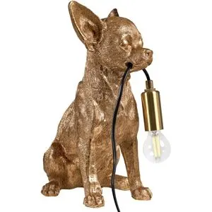 Lampe À Poser Chien Rocco Doré