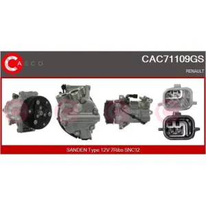 CASCO SRL Compresseur, climatisation pour RENAULT: Captur, Clio (Ref: CAC71109GS)