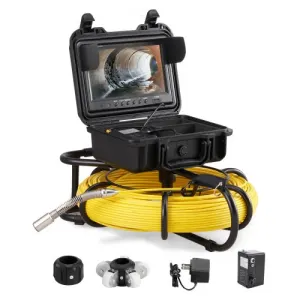 VEVOR Caméra Inspection Canalisation 120 m Caméra Endoscopique Drain écran 22,8 cm avec Enregistreu…