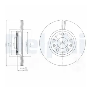 DELPHI Disques de frein pour MAZDA: 6 (Ref: BG4255C)