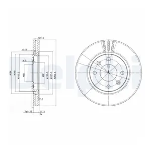 DELPHI Disques de frein pour PEUGEOT: 406 (Ref: BG2871)