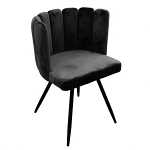 Chaise Design Effet Velours Ariel