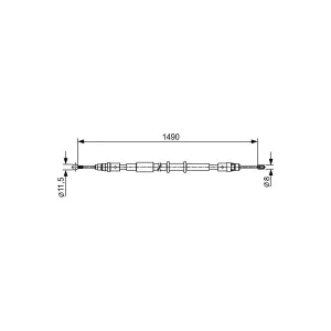 BOSCH Câble de frein à main pour RENAULT: Master (Ref: 1 987 482 553)