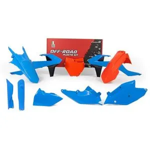Kit plastiques R-tech Orange - Bleu clair Bleu