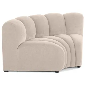 Debbie - Module D'angle Réversible En Tissu Texturé - Beige