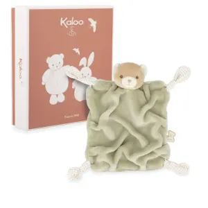 Doudou plat Ours vert