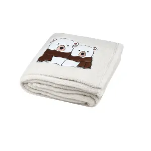 Plaid a poils doux couple ours