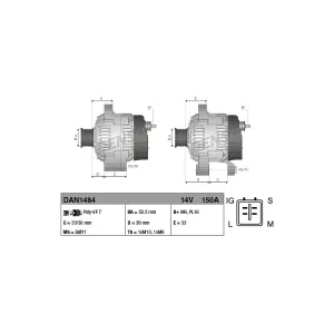 Dynamo Dan1484 Denso Denso Dan1484 Toyota