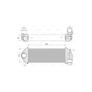 VALEO Intercooler, échangeur pour RENAULT: Kangoo (Ref: 818584)