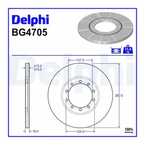 DELPHI Disques de frein pour FORD: Transit/Tourneo (Ref: BG4075)