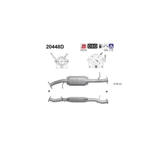 AS Catalyseur pour FORD: Ranger (Ref: 20448D)