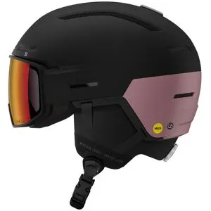 Salomon - Driver Pro Sigma Photo Mips Black Dawn Pink Metal Poppy Red - M - Casque de ski avec vis…