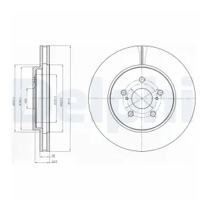 DELPHI Disques de frein pour LEXUS: RX (Ref: BG4253)