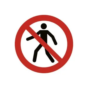 Panneau Stop Adhésif Interdit De Marcher/circuler