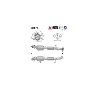 AS Catalyseur pour FORD: Kuga (Ref: 20475)