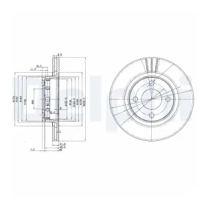 Disque De Frein Delphi Bg2784 Audi