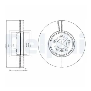 DELPHI BG9092C Disque de frein