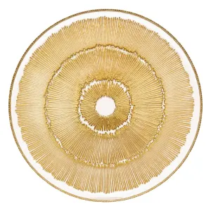 Assiette de Présentation Plate Celeste 33cm Doré