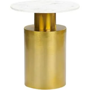 Beliani Table d'appoint métal doré