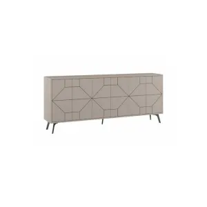 Dmora Buffet effet bois ciment 184x35 cm