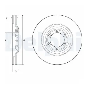 DELPHI Disques de frein pour ISUZU: D-Max (Ref: BG4697C)