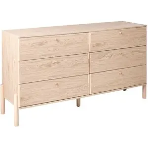 Commode À 6 Tiroirs Collins Marron Clair