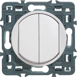 Poussoir double blanc Legrand Céliane™