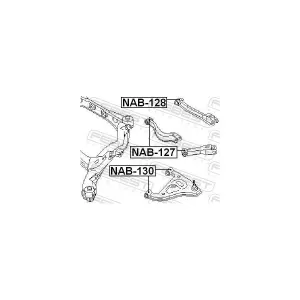 FEBEST NAB-128 Silent bloc de triangle